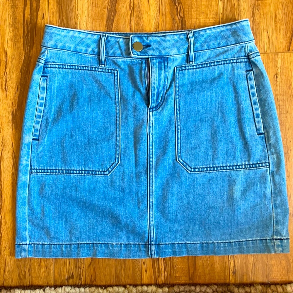 Loft jean mini skirt